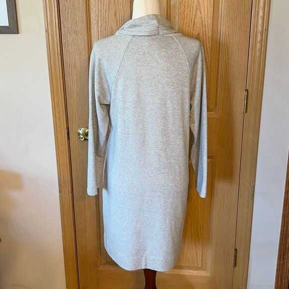 J. Crew Gray French Terry Cowlneck Dress Medium - Picture 3 of 7